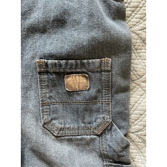Oshkosh Genuine Kids Denim Play Overalls/ Shortoralls Blue Wash Pull On Size 2T - Picture 5 of 7